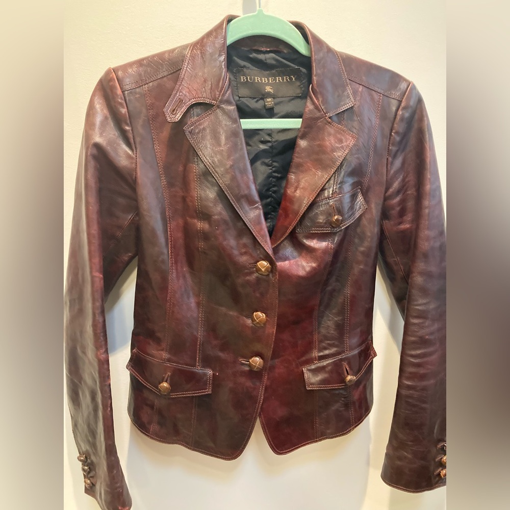 Burberry leather jacket
